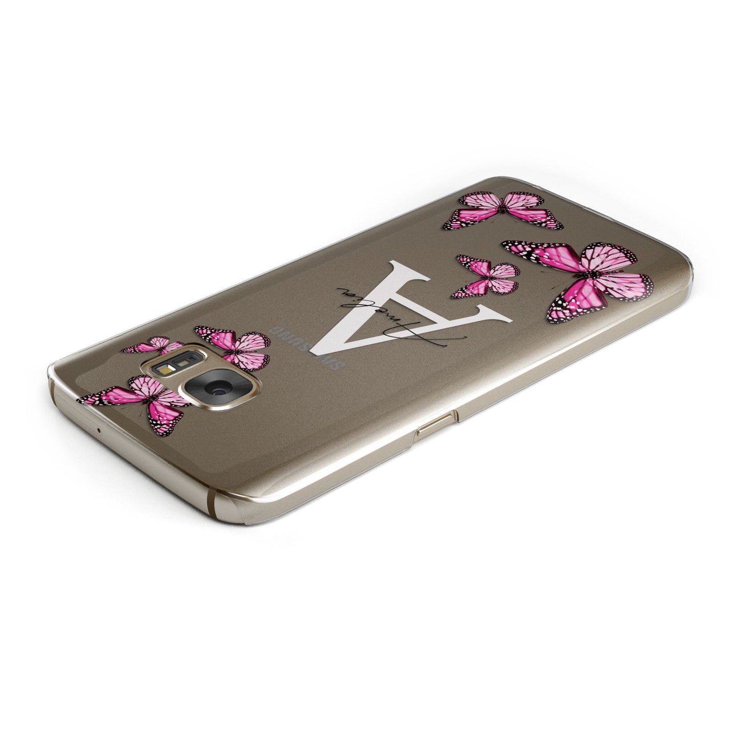 Personalised Butterfly Samsung Galaxy Case Top Cutout
