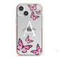 Personalised Butterfly iPhone 13 Mini TPU Impact Case with Pink Edges
