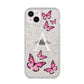 Personalised Butterfly iPhone 14 Plus Glitter Tough Case Starlight