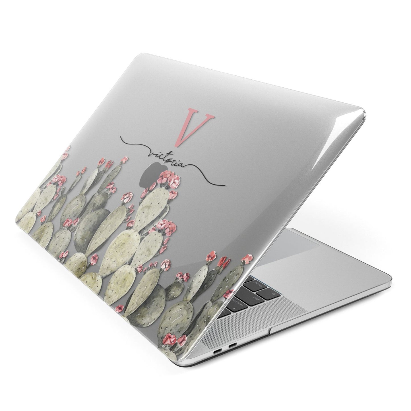 Personalised Cacti Apple MacBook Case Side View