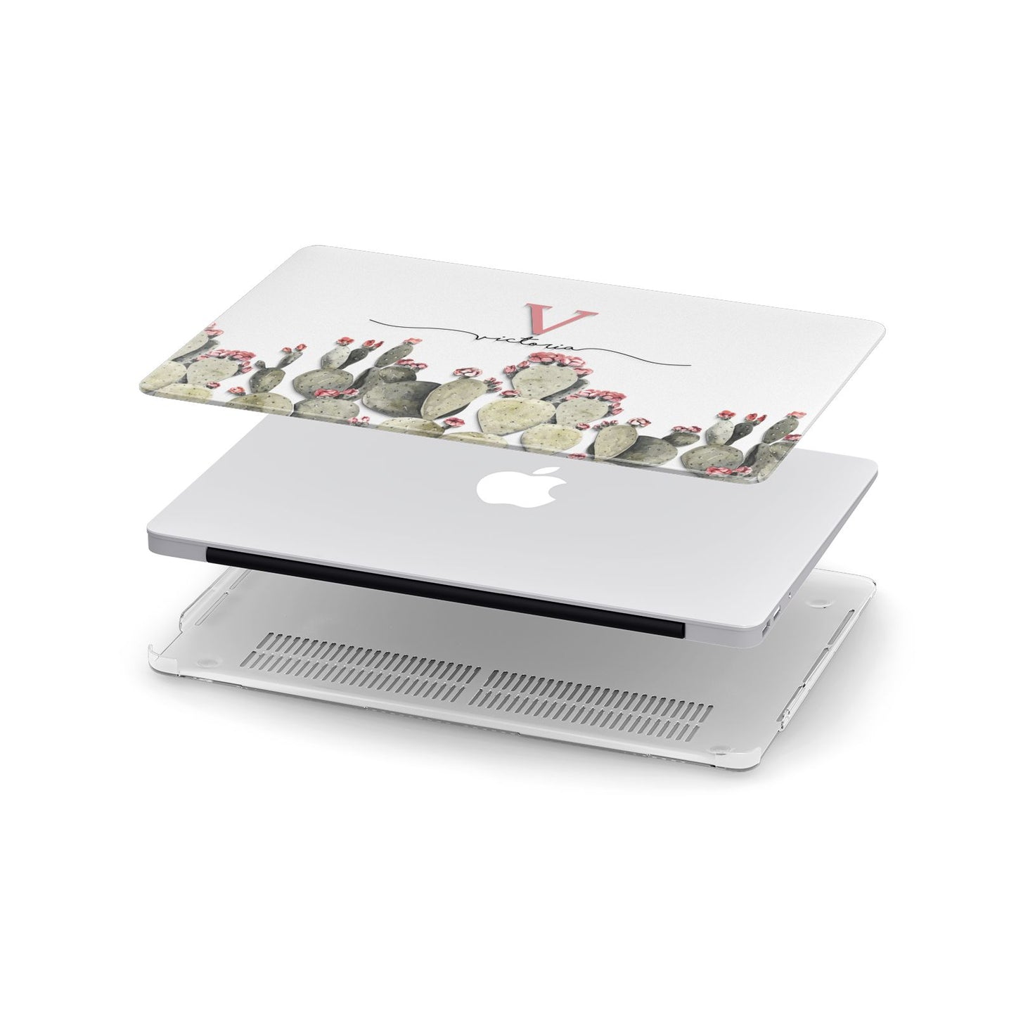 Personalised Cacti Apple MacBook Case in Detail