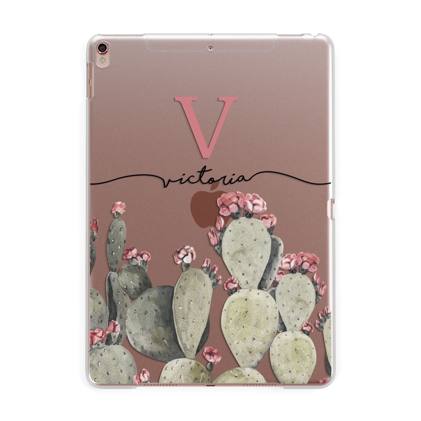 Personalised Cacti Apple iPad Rose Gold Case