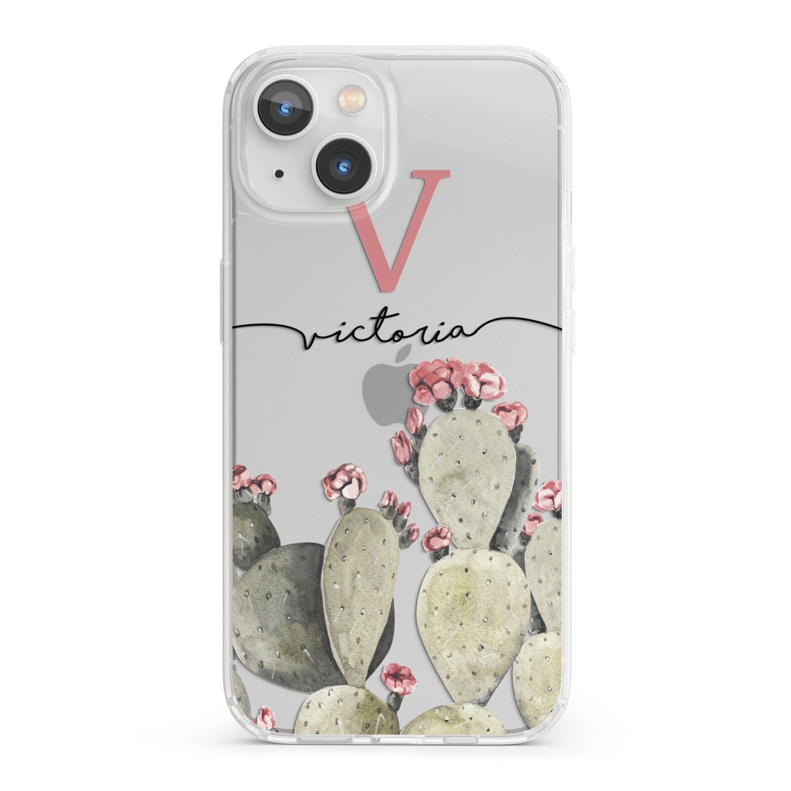 Personalised Cacti iPhone 13 Clear Bumper Case