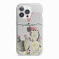 Personalised Cacti iPhone 13 Pro TPU Impact Case with White Edges