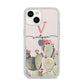Personalised Cacti iPhone 14 Clear Tough Case Starlight