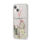 Personalised Cacti iPhone 14 Glitter Tough Case Starlight Angled Image