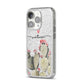 Personalised Cacti iPhone 14 Pro Glitter Tough Case Silver Angled Image