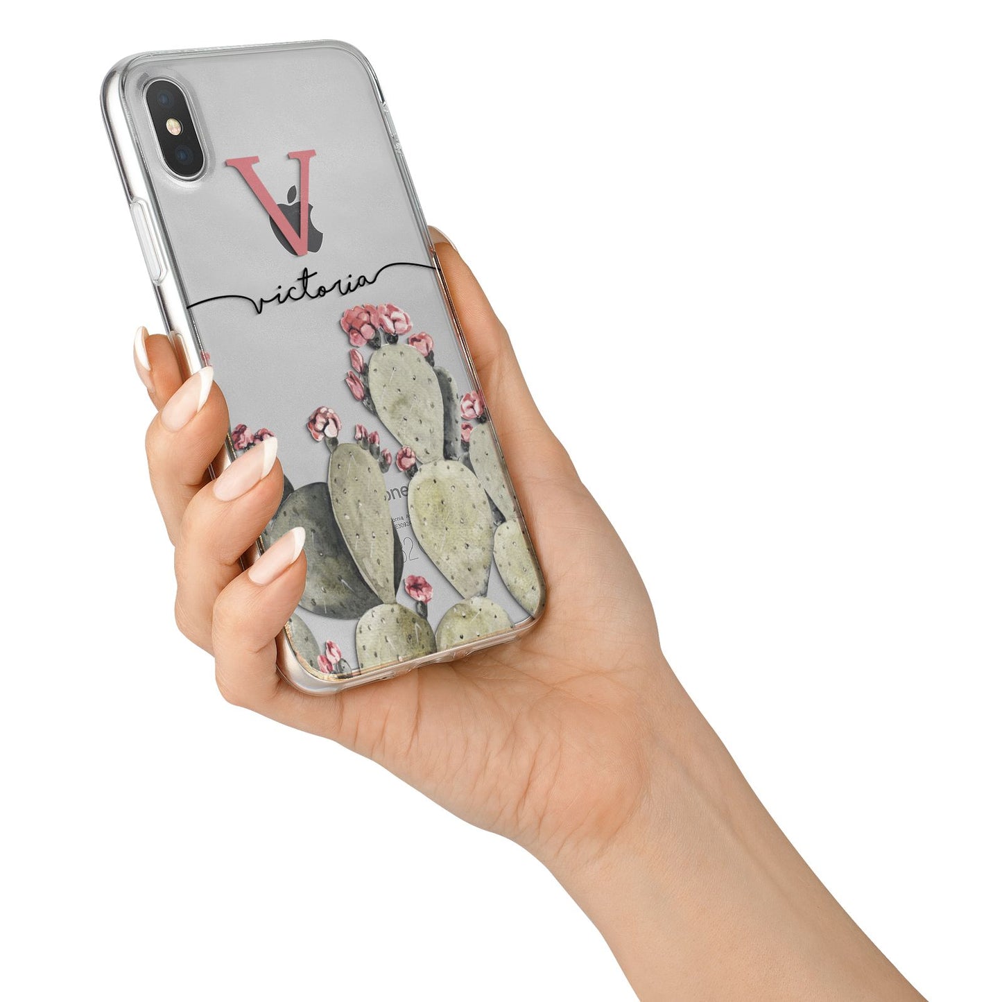 Personalised Cacti iPhone X Bumper Case on Silver iPhone Alternative Image 2