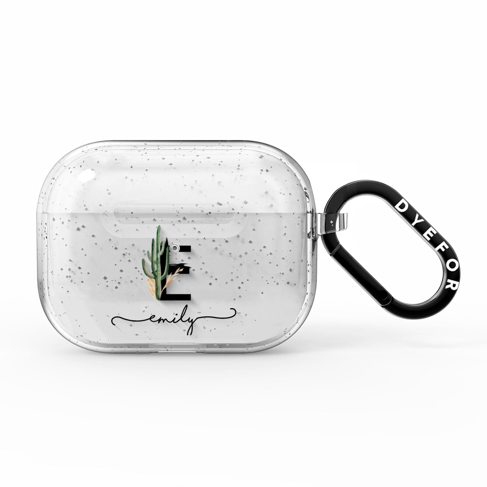 Personalised Cactus AirPods Pro Glitter Case