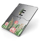 Personalised Cactus Apple iPad Case on Grey iPad Side View
