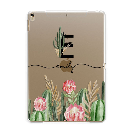 Personalised Cactus Apple iPad Gold Case