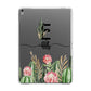 Personalised Cactus Apple iPad Grey Case