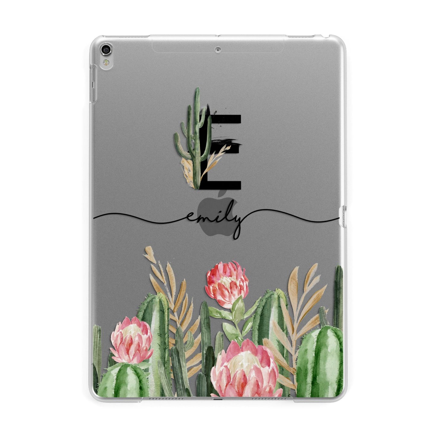 Personalised Cactus Apple iPad Silver Case