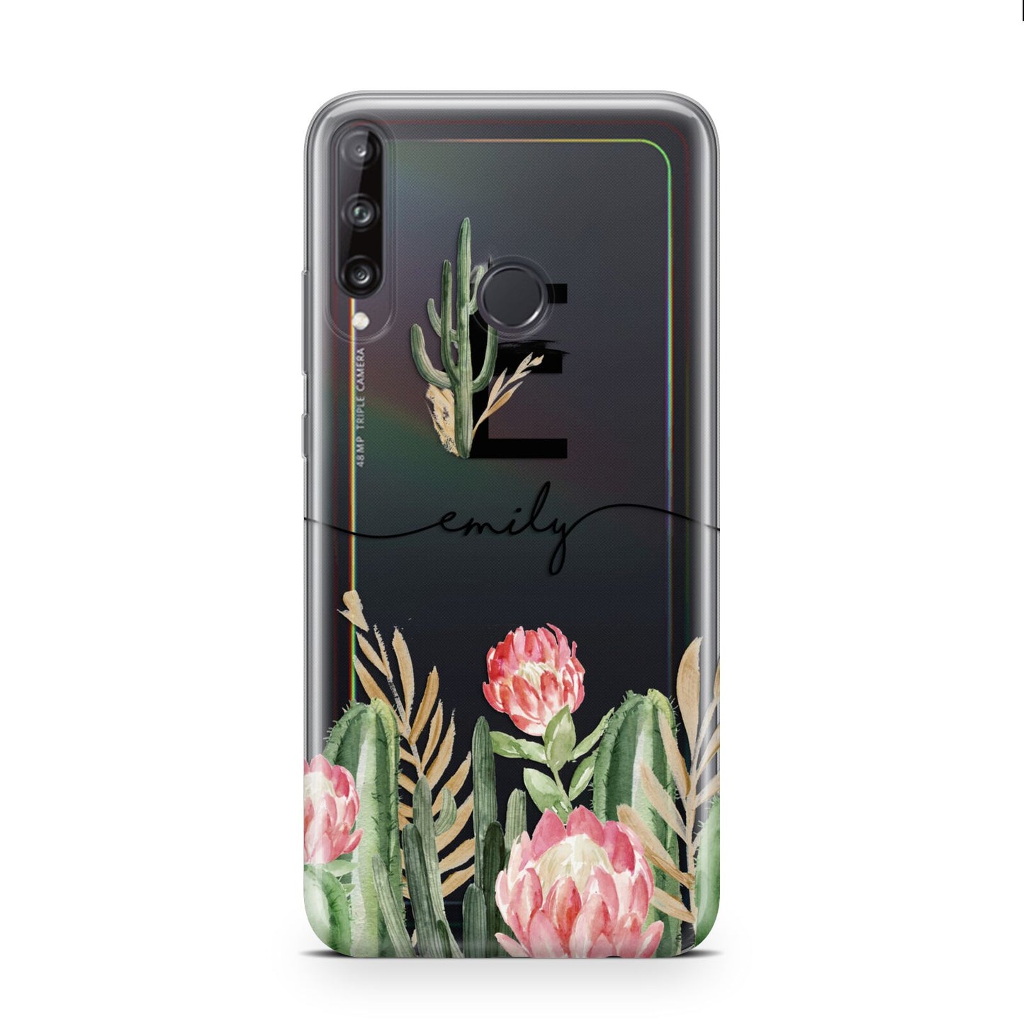 Personalised Cactus Huawei P40 Lite E Phone Case