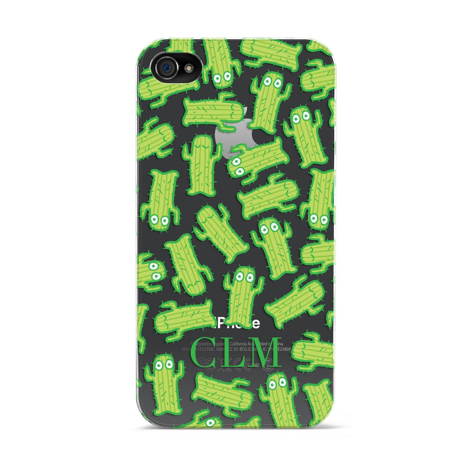 Personalised Cactus Initials Apple iPhone 4s Case