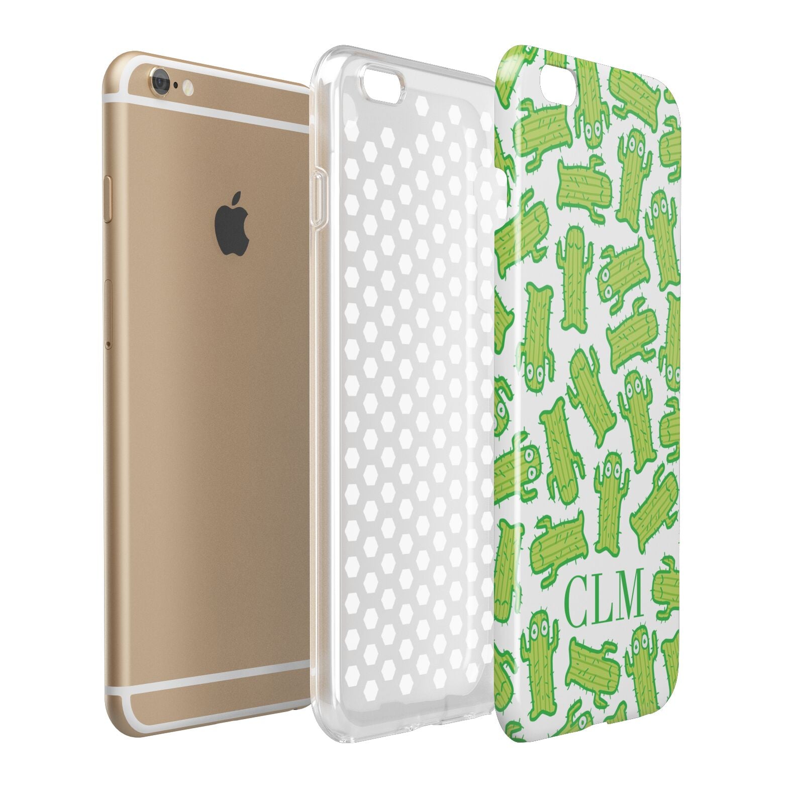 Personalised Cactus Initials Apple iPhone 6 Plus 3D Tough Case Expand Detail Image