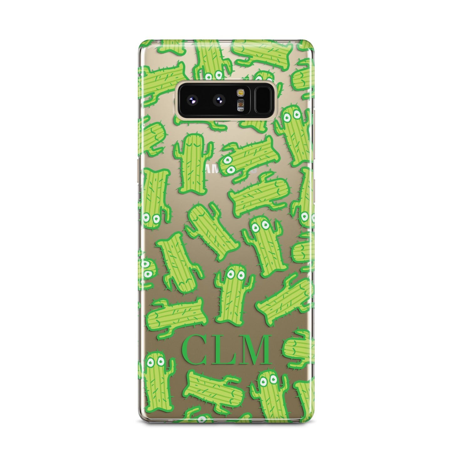 Personalised Cactus Initials Samsung Galaxy Note 8 Case
