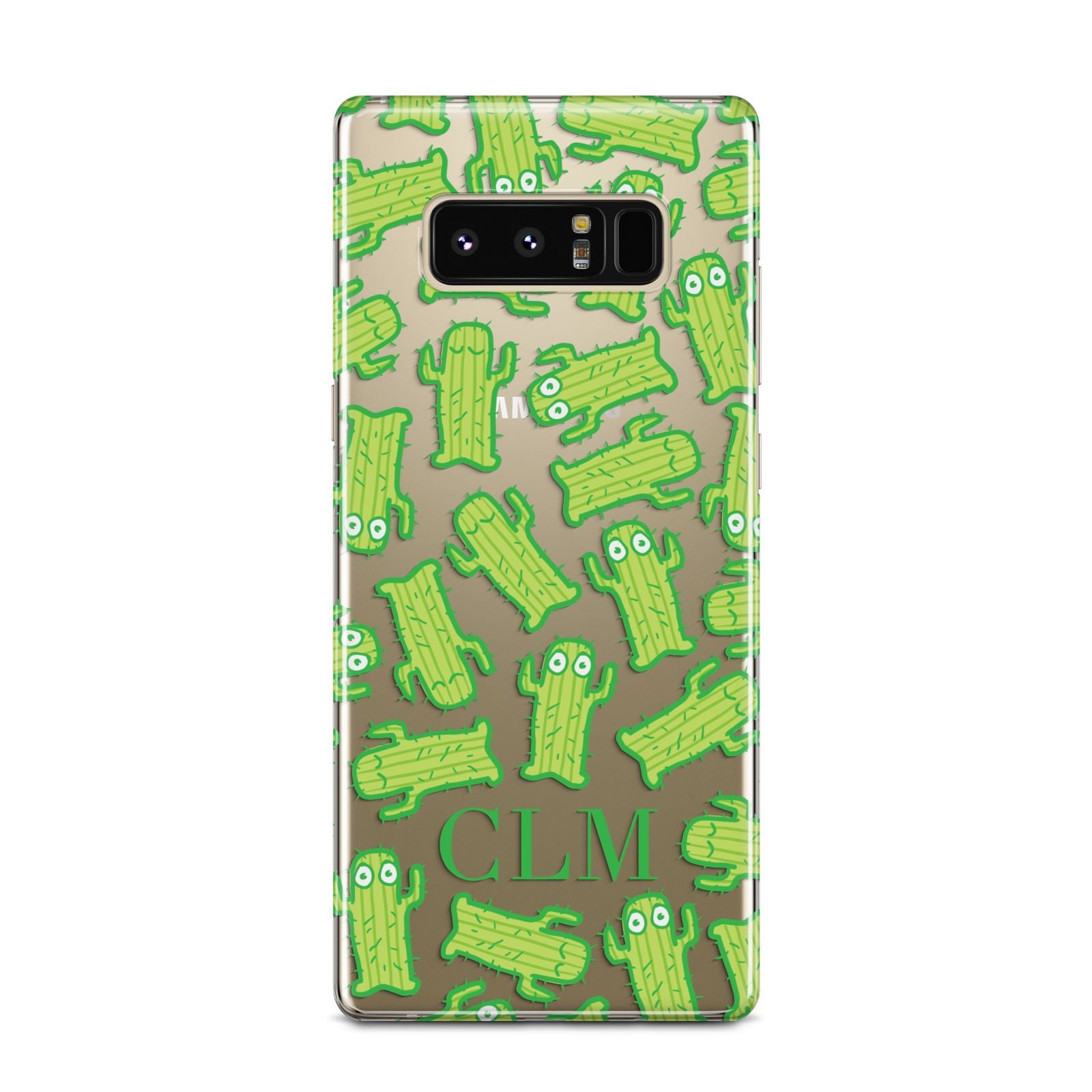 Personalised Cactus Initials Samsung Galaxy Note 8 Case