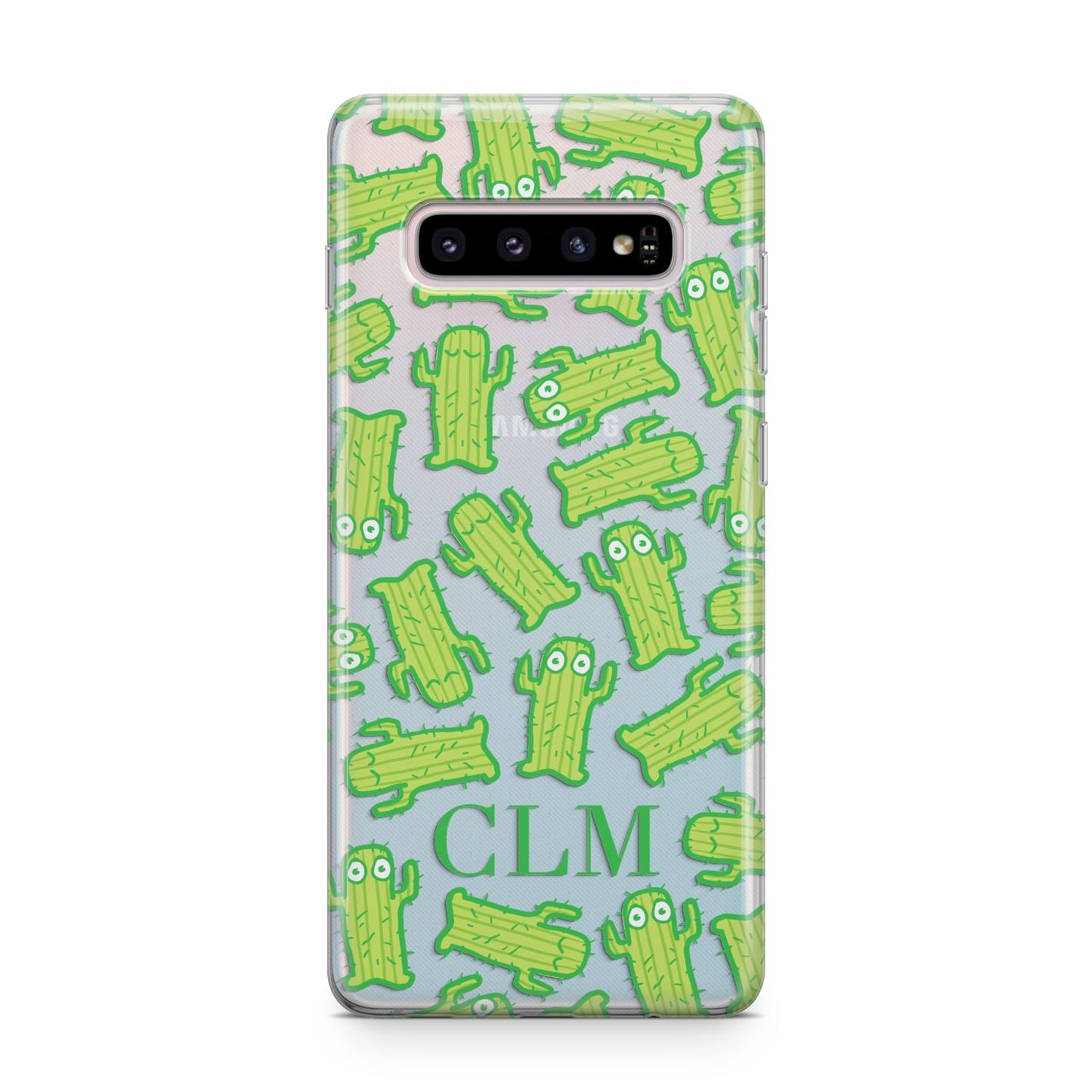 Personalised Cactus Initials Samsung Galaxy S10 Plus Case