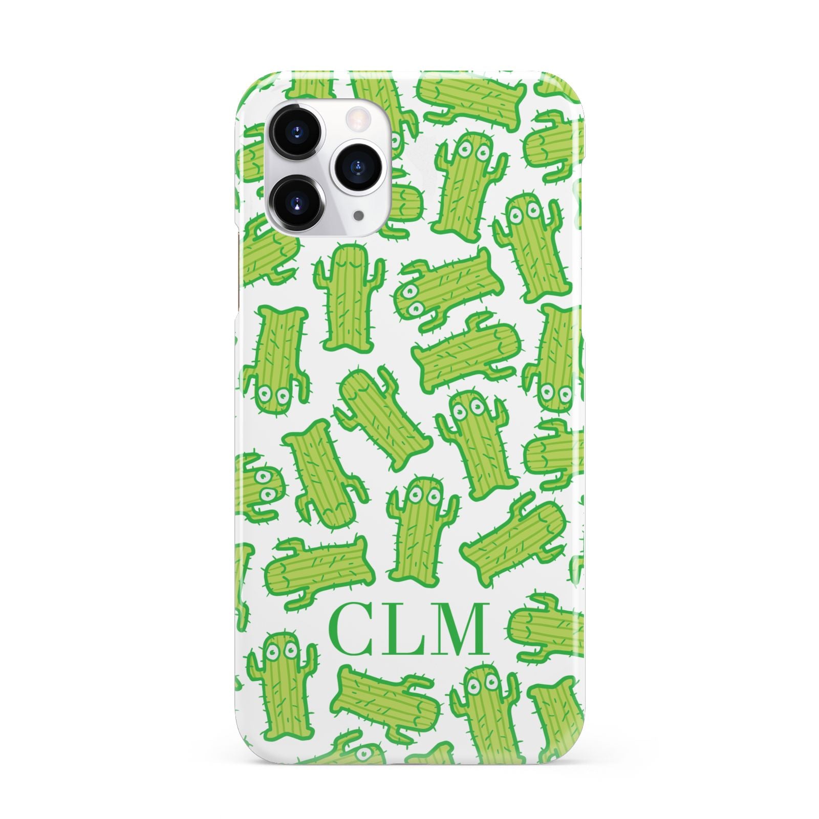 Personalised Cactus Initials iPhone 11 Pro 3D Snap Case