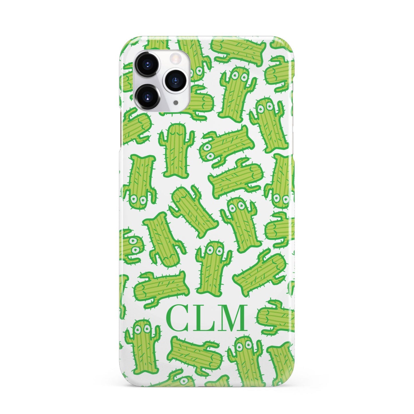 Personalised Cactus Initials iPhone 11 Pro Max 3D Snap Case