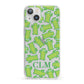 Personalised Cactus Initials iPhone 13 Clear Bumper Case