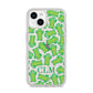 Personalised Cactus Initials iPhone 14 Clear Tough Case Starlight