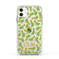 Personalised Cactus Monogram Apple iPhone 11 in White with White Impact Case