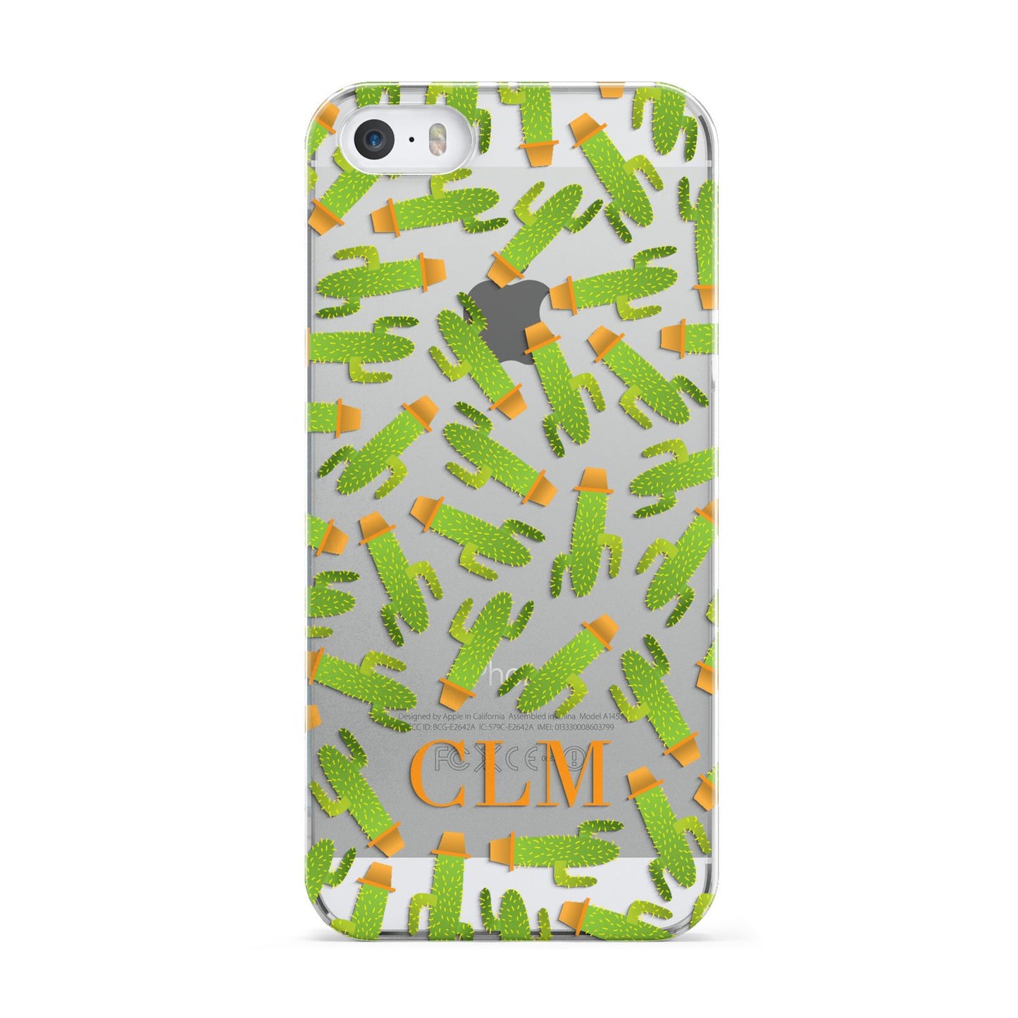 Personalised Cactus Monogram Apple iPhone 5 Case