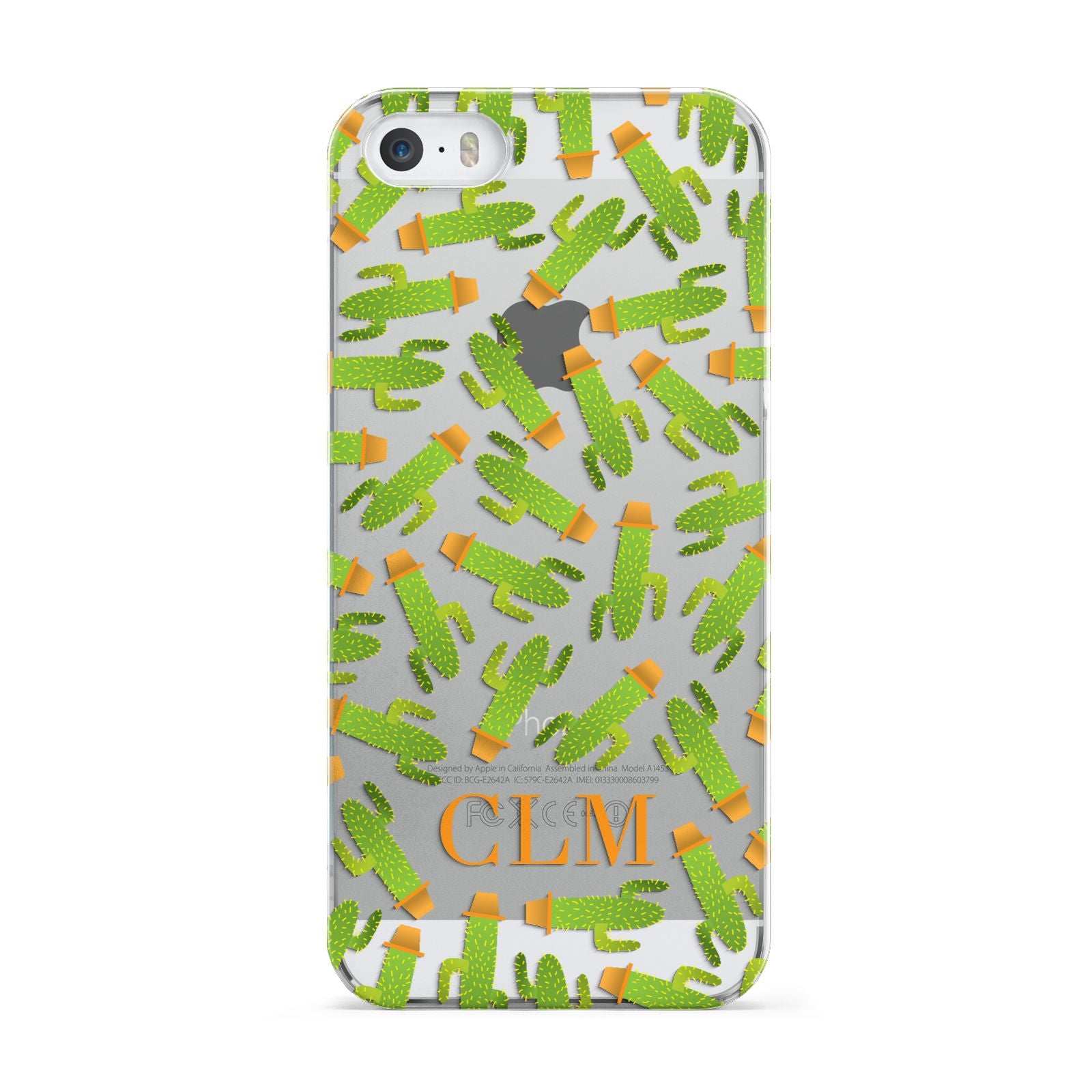 Personalised Cactus Monogram Apple iPhone 5 Case