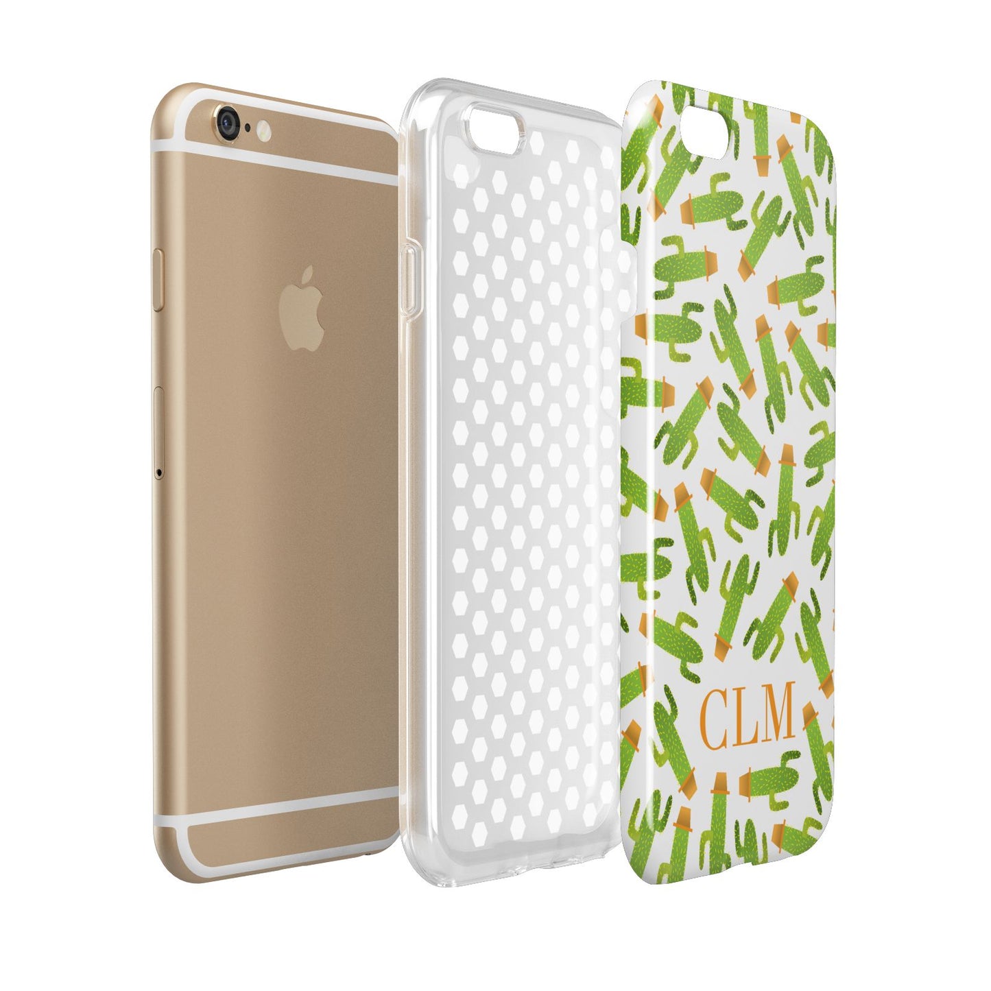 Personalised Cactus Monogram Apple iPhone 6 3D Tough Case Expanded view