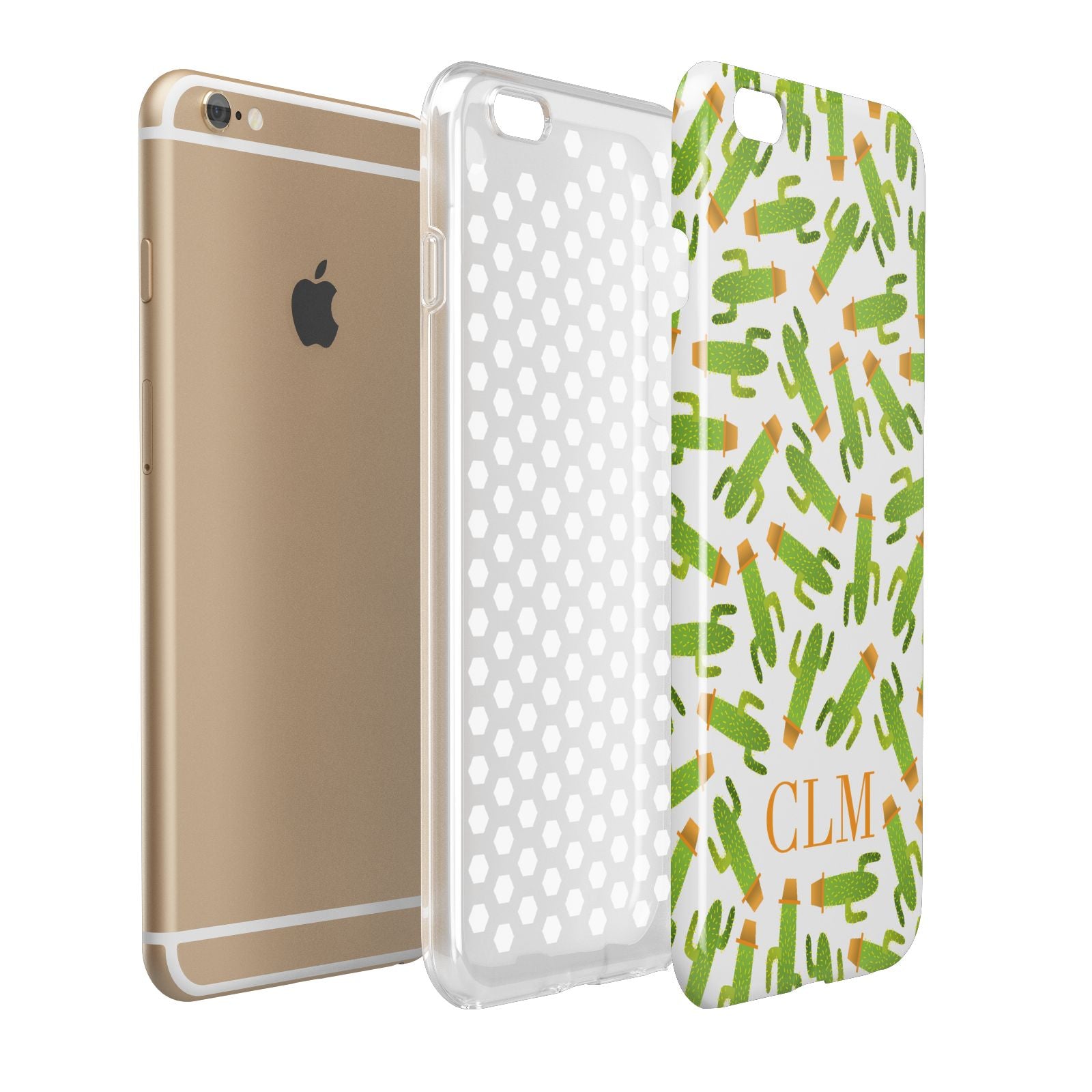 Personalised Cactus Monogram Apple iPhone 6 Plus 3D Tough Case