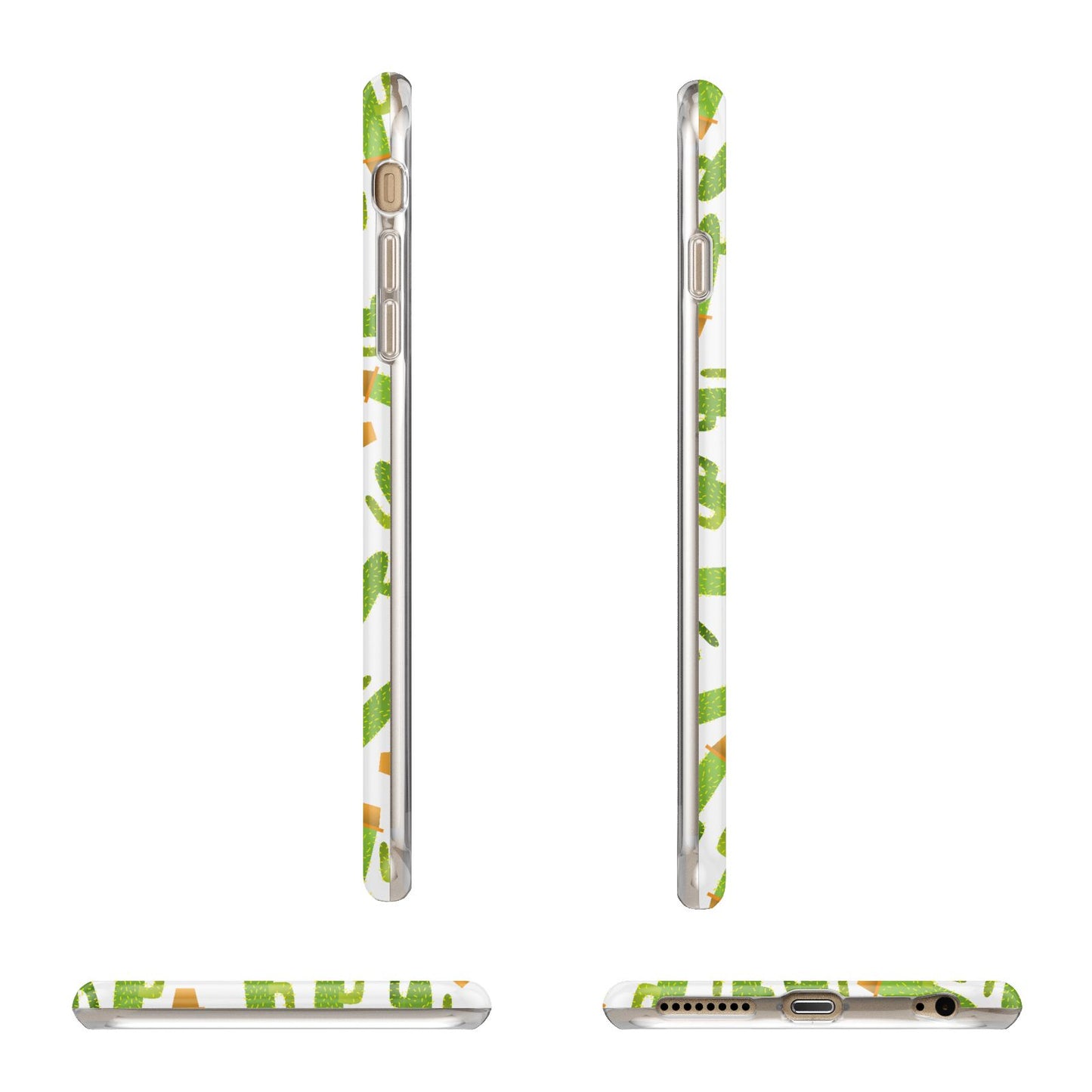 Personalised Cactus Monogram Apple iPhone 6 Plus 3D Wrap Tough Case Alternative Image Angles