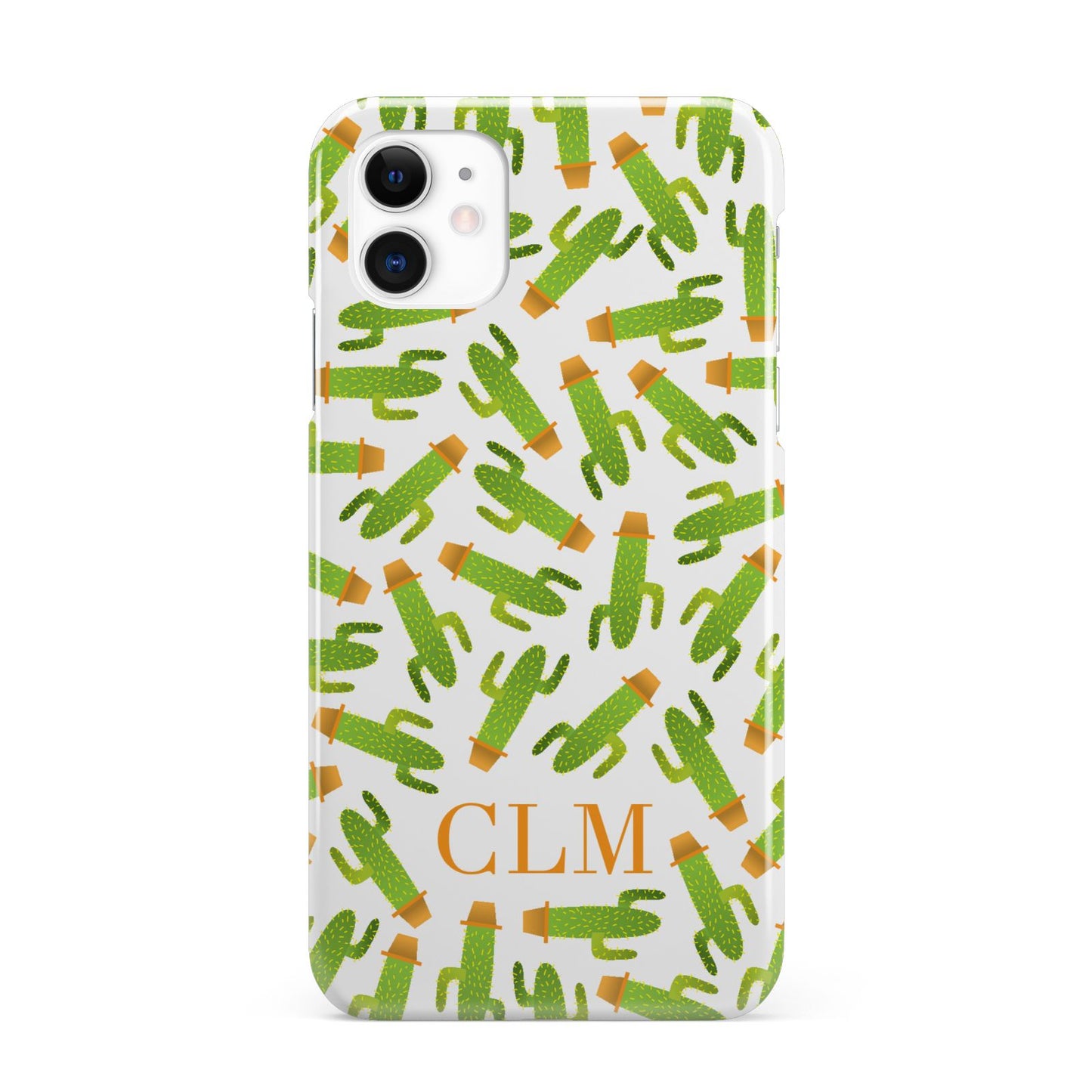 Personalised Cactus Monogram iPhone 11 3D Snap Case