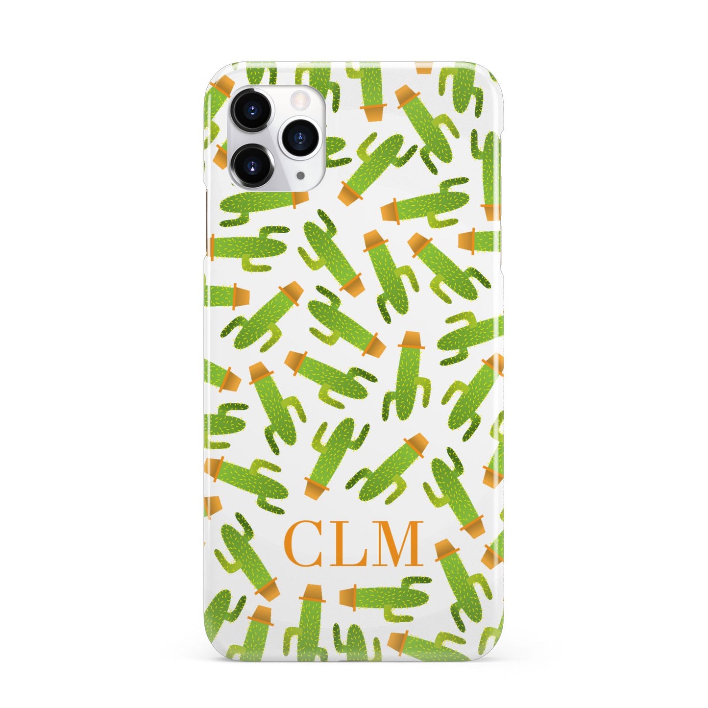 Personalised Cactus Monogram iPhone 11 Pro Max 3D Snap Case