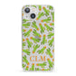 Personalised Cactus Monogram iPhone 13 Clear Bumper Case