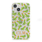 Personalised Cactus Monogram iPhone 13 Mini Clear Bumper Case