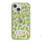 Personalised Cactus Monogram iPhone 13 Mini TPU Impact Case with White Edges