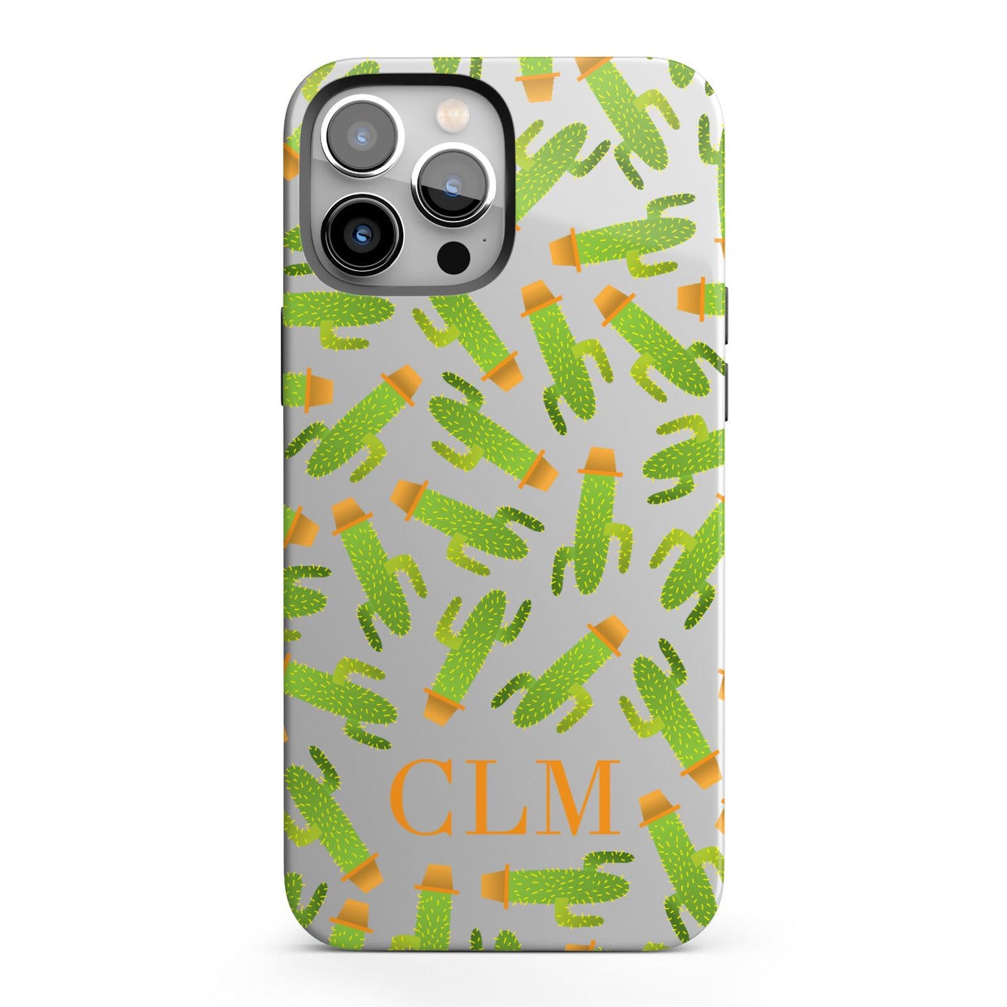 Personalised Cactus Monogram iPhone 13 Pro Max Full Wrap 3D Tough Case