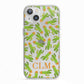 Personalised Cactus Monogram iPhone 13 TPU Impact Case with White Edges
