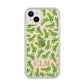 Personalised Cactus Monogram iPhone 14 Plus Clear Tough Case Starlight
