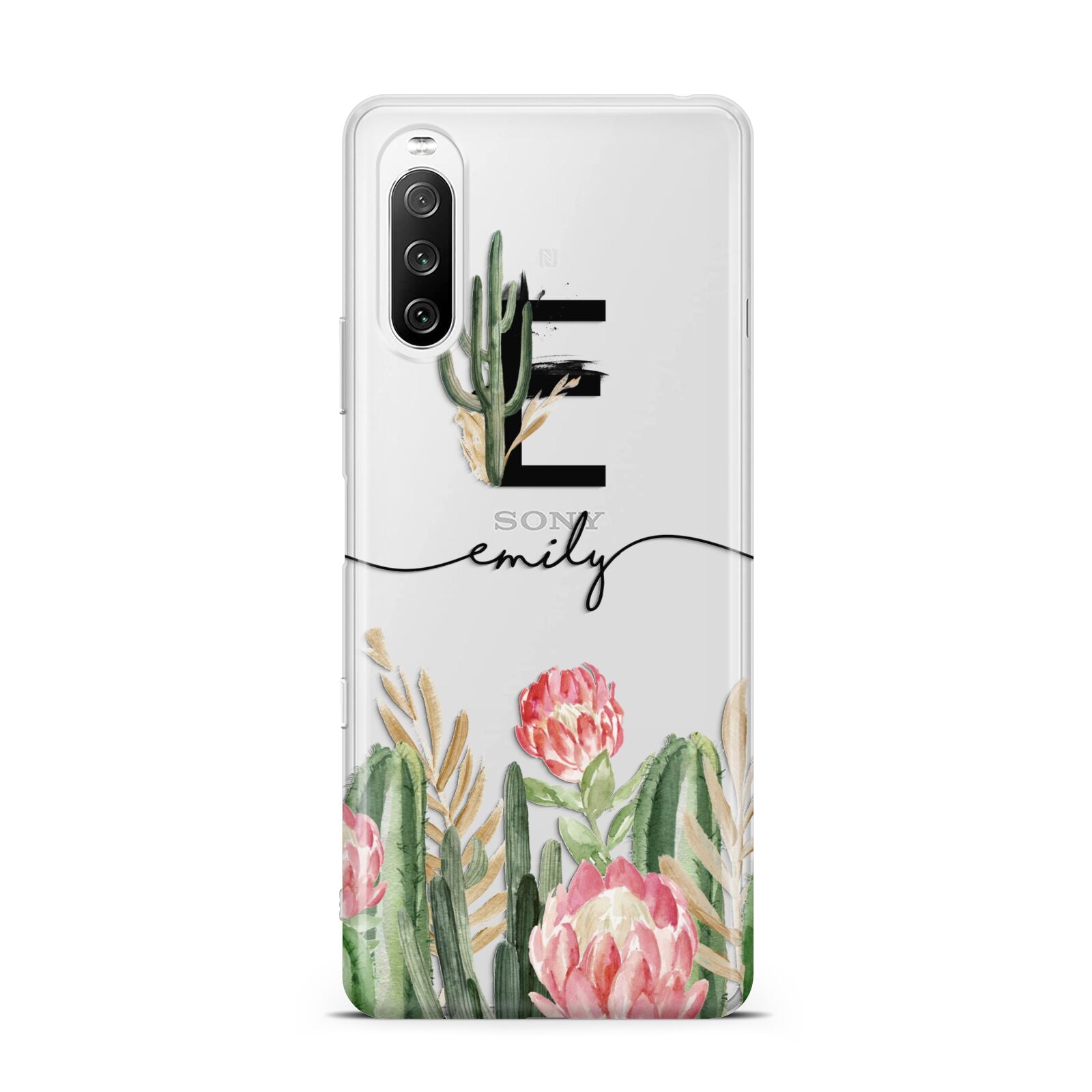Personalised Cactus Sony Xperia 10 III Case