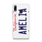 Personalised California License Plate Huawei Y7 2019