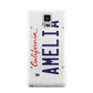 Personalised California License Plate Samsung Galaxy Note 4 Case