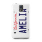 Personalised California License Plate Samsung Galaxy S5 Case