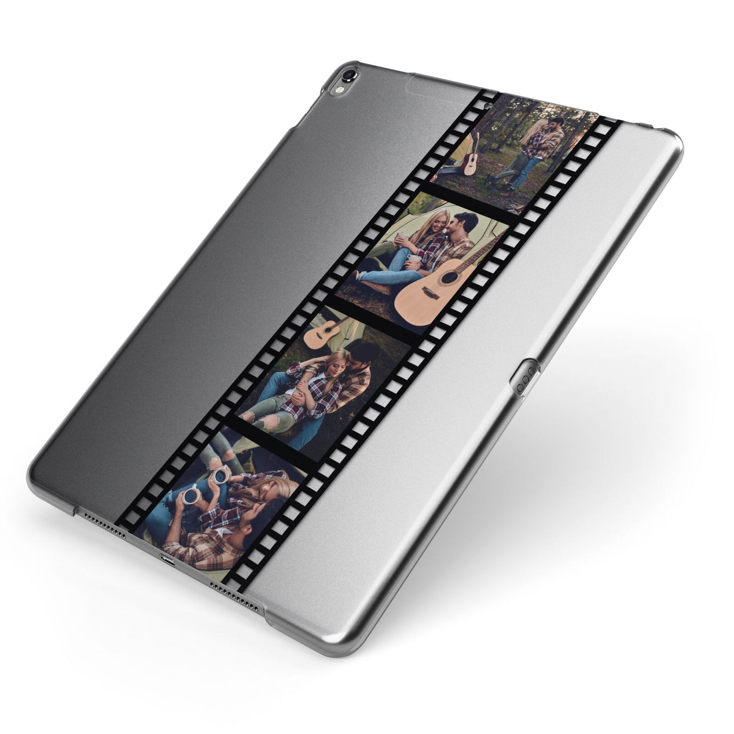 Personalised Camera Film Photo Apple iPad Case on Grey iPad Side View