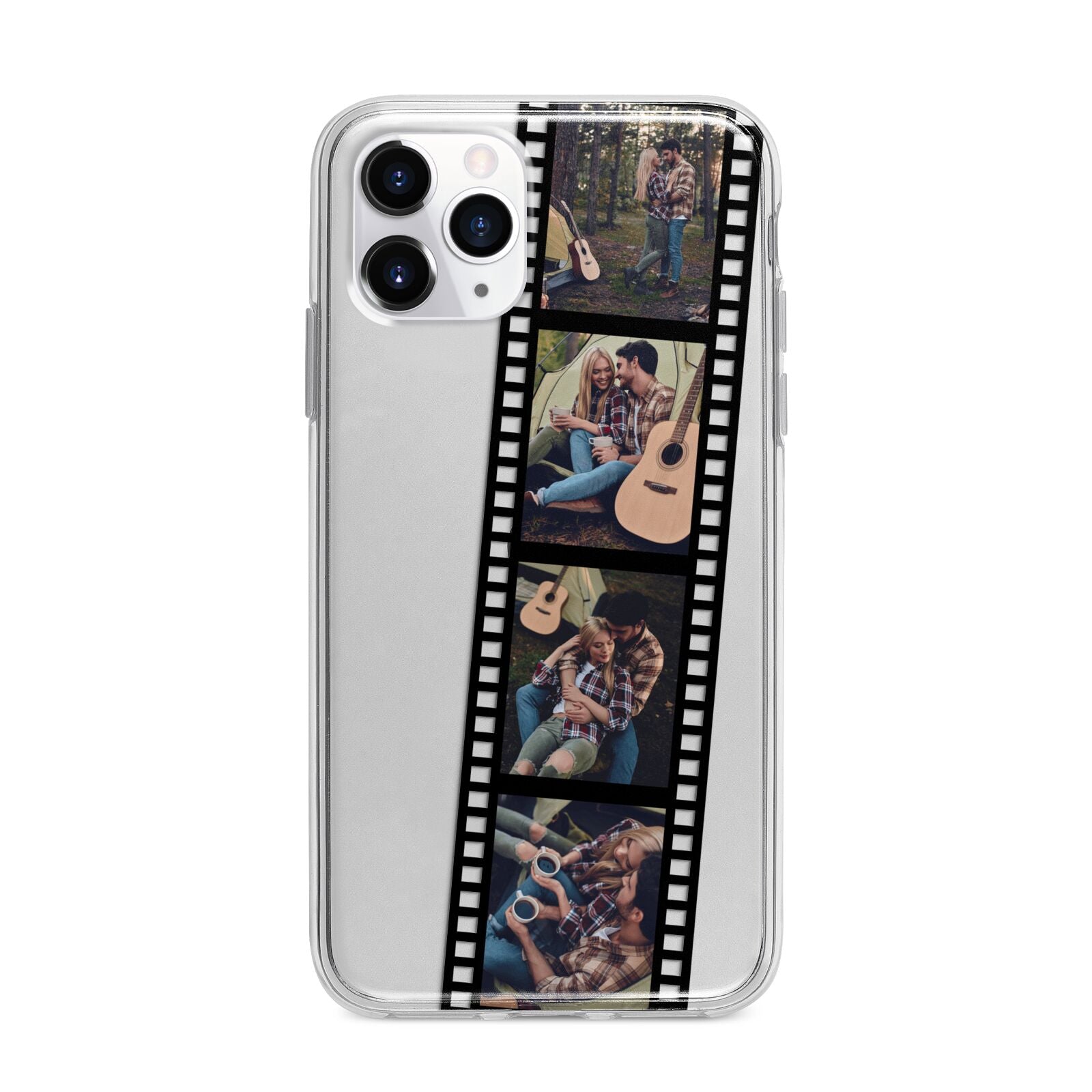 Personalised Camera Film Photo Apple iPhone 11 Pro Max in Silver with Bumper Case