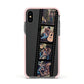 Personalised Camera Film Photo Apple iPhone Xs Impact Case Pink Edge on Black Phone