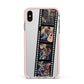 Personalised Camera Film Photo Apple iPhone Xs Max Impact Case Pink Edge on Silver Phone