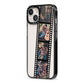 Personalised Camera Film Photo iPhone 13 Black Impact Case Side Angle on Silver phone